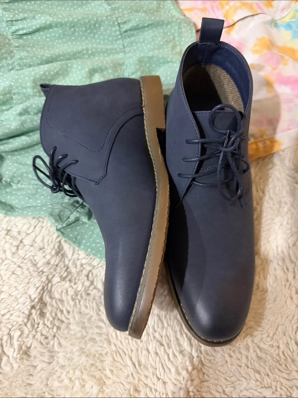 Toecap 10.5 Men's Navy Chukka Boots - Classic Lace-Up Comfort